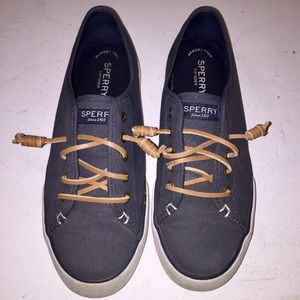 Sperry women’s navy blue slip ons size 8